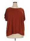 Max Studio Short Sleeve T-shirt In Brown