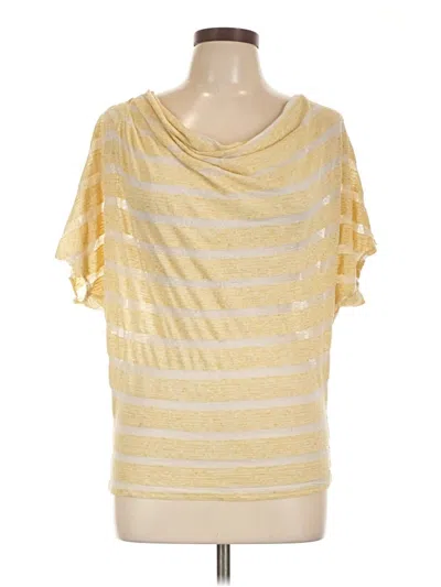 Pre-owned Max Studio Short Sleeve T-shirt In Gold