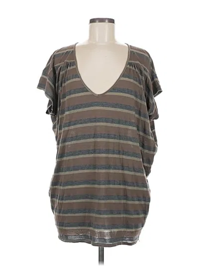 Pre-owned Max Studio Short Sleeve T-shirt In Gray