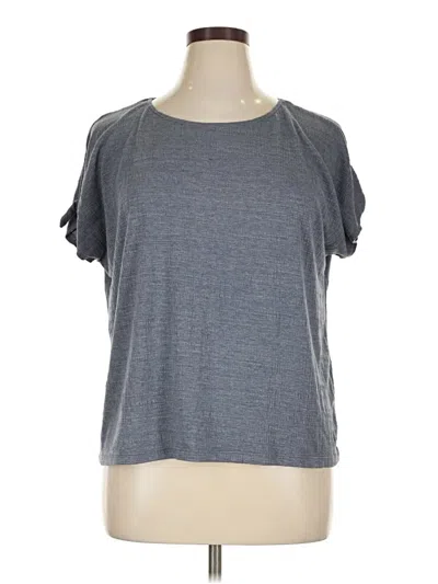 Pre-owned Max Studio Short Sleeve T-shirt In Gray