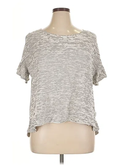 Pre-owned Max Studio Short Sleeve T-shirt In Gray