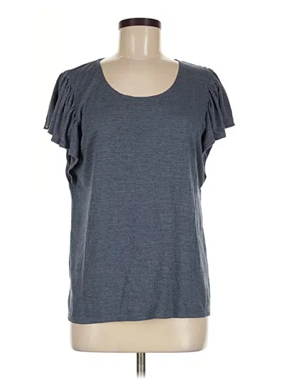 Pre-owned Max Studio Short Sleeve T-shirt In Gray