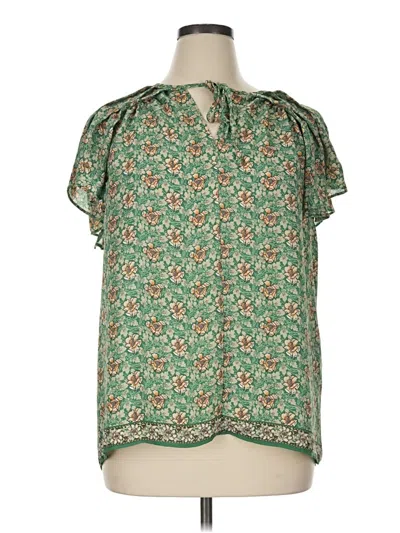 Pre-owned Max Studio Short Sleeve T-shirt In Green