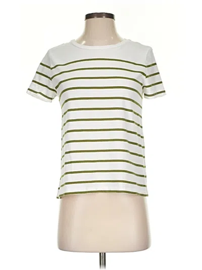 Pre-owned Max Studio Short Sleeve T-shirt In Ivory