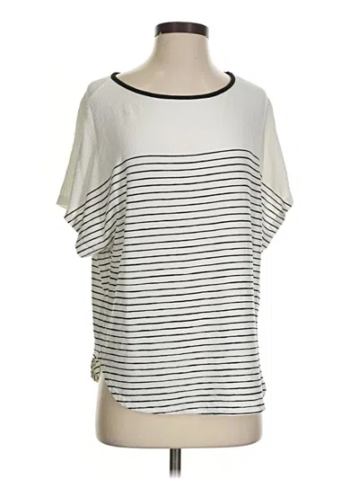 Pre-owned Max Studio Short Sleeve T-shirt In Ivory