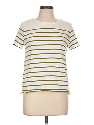 Pre-owned Max Studio Short Sleeve T-shirt In Ivory