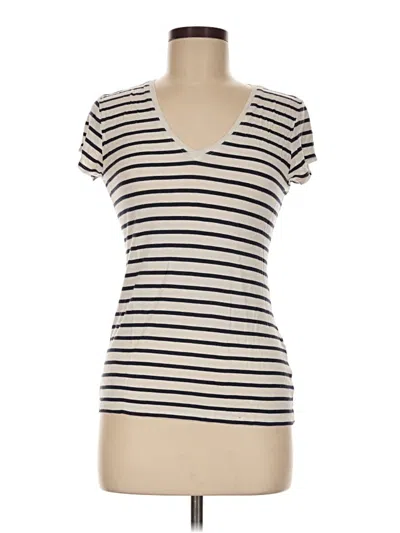 Pre-owned Max Studio Short Sleeve T-shirt In Ivory