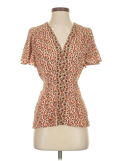 Pre-owned Max Studio Short Sleeve T-shirt In Orange