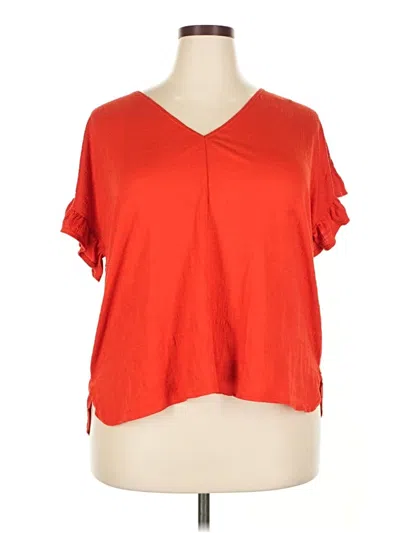 Pre-owned Max Studio Short Sleeve T-shirt In Red