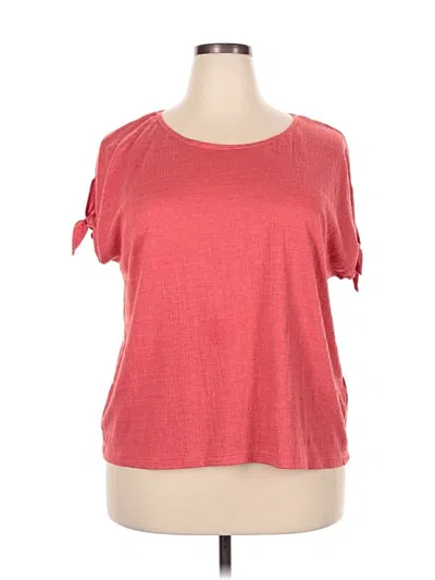 Pre-owned Max Studio Short Sleeve T-shirt In Red
