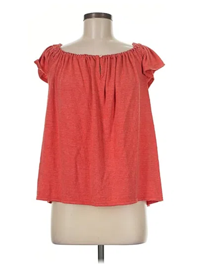 Pre-owned Max Studio Short Sleeve T-shirt In Red