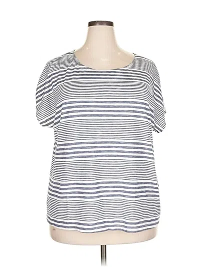 Pre-owned Max Studio Short Sleeve T-shirt In Silver