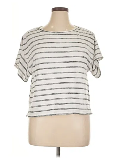 Pre-owned Max Studio Short Sleeve T-shirt In Silver