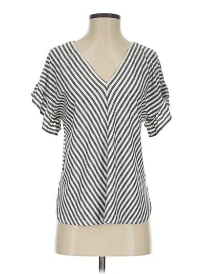Pre-owned Max Studio Short Sleeve T-shirt In Silver