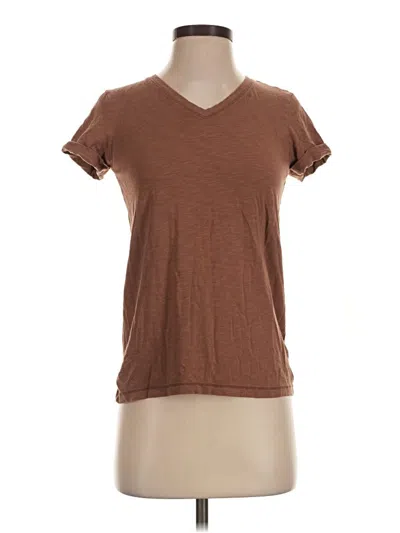 Pre-owned Max Studio Short Sleeve T-shirt In Tan