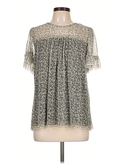 Pre-owned Max Studio Short Sleeve T-shirt In Tan