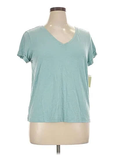 Pre-owned Max Studio Short Sleeve T-shirt In Teal