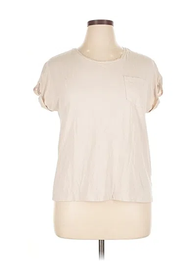 Pre-owned Max Studio Short Sleeve T-shirt In White