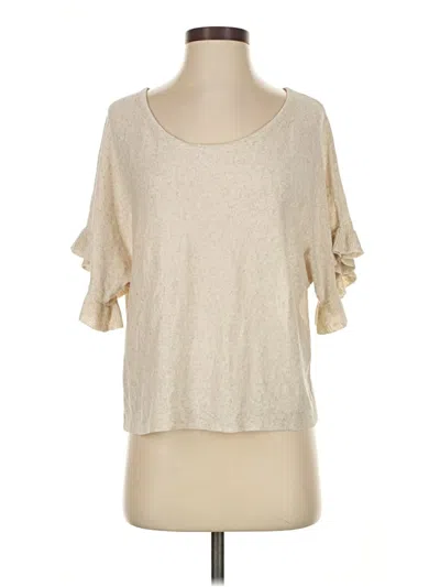 Pre-owned Max Studio Short Sleeve T-shirt In White