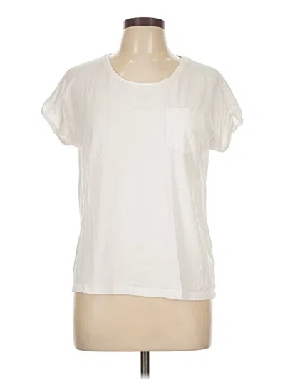 Pre-owned Max Studio Short Sleeve T-shirt In White