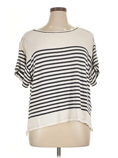 Pre-owned Max Studio Short Sleeve T-shirt In White