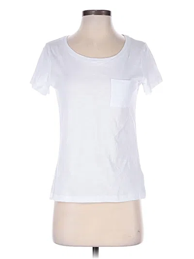 Pre-owned Max Studio Short Sleeve T-shirt In White