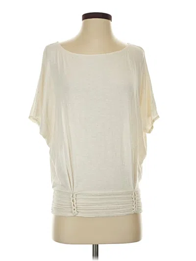 Pre-owned Max Studio Short Sleeve T-shirt In White