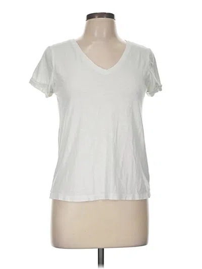 Pre-owned Max Studio Short Sleeve T-shirt In White