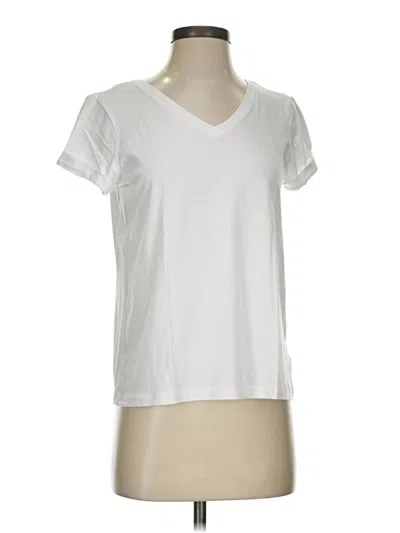 Pre-owned Max Studio Short Sleeve T-shirt In White