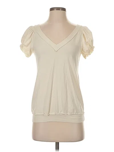 Pre-owned Max Studio Short Sleeve T-shirt In White