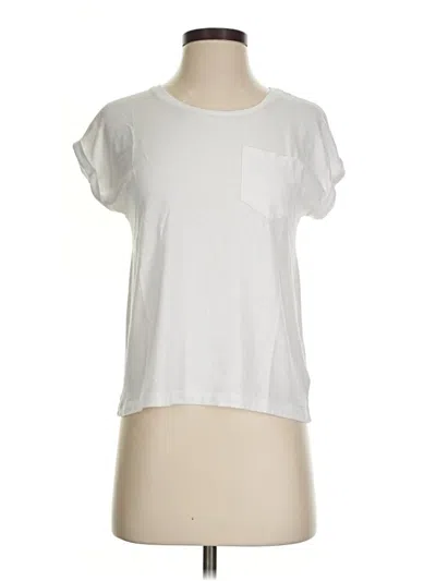 Pre-owned Max Studio Short Sleeve T-shirt In White