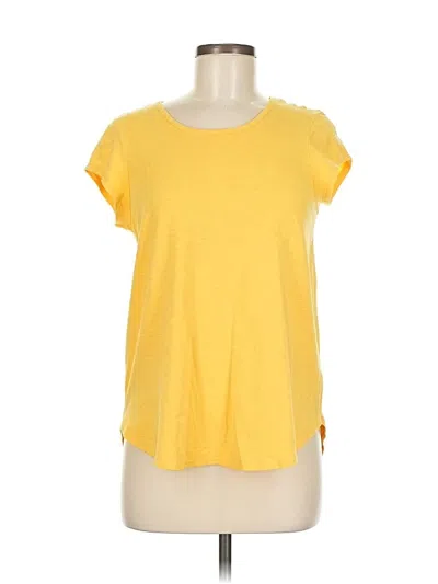 Pre-owned Max Studio Short Sleeve T-shirt In Yellow
