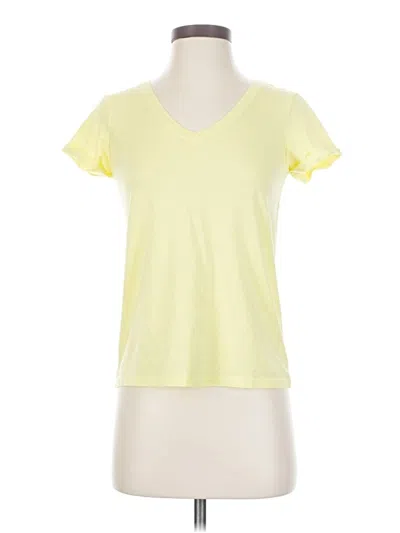 Pre-owned Max Studio Short Sleeve T-shirt In Yellow