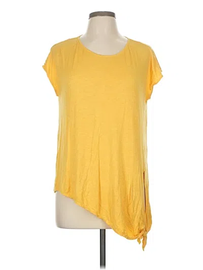 Pre-owned Max Studio Short Sleeve T-shirt In Yellow