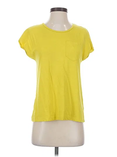 Pre-owned Max Studio Short Sleeve T-shirt In Yellow