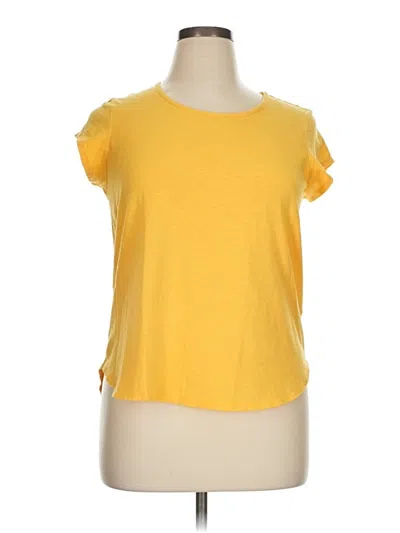 Pre-owned Max Studio Short Sleeve T-shirt In Yellow