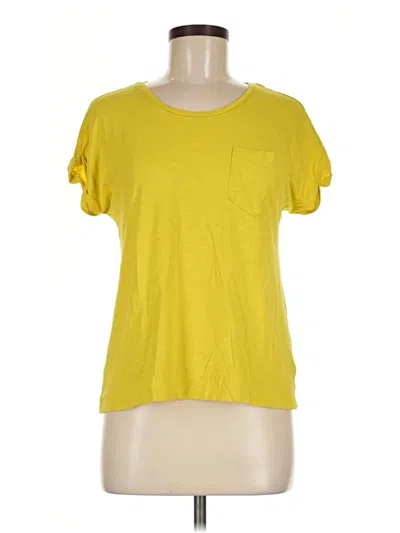 Pre-owned Max Studio Short Sleeve T-shirt In Yellow