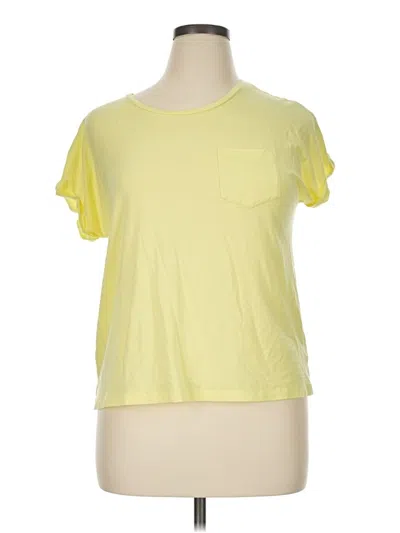 Pre-owned Max Studio Short Sleeve T-shirt In Yellow