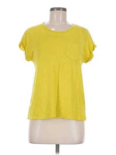 Pre-owned Max Studio Short Sleeve T-shirt In Yellow