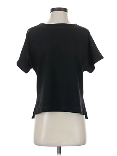 Pre-owned Max Studio Short Sleeve Turtleneck In Black