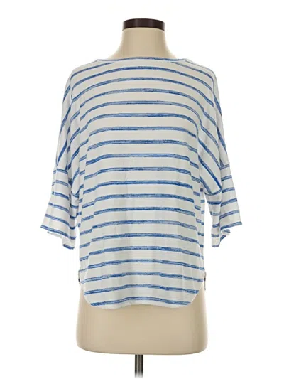 Pre-owned Max Studio Short Sleeve Turtleneck In Blue