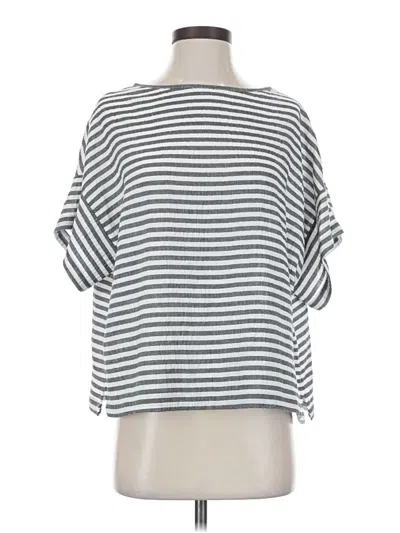 Pre-owned Max Studio Short Sleeve Turtleneck In Gray