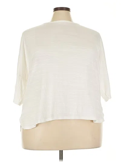 Max Studio Short Sleeve Turtleneck In White