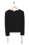 Max Studio Side Cinched Top In Black
