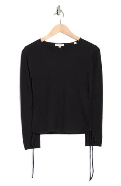 Max Studio Side Cinched Top In Black