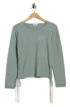 Max Studio Side Cinched Top In Green