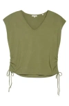 Max Studio Side Tie Cinched Top