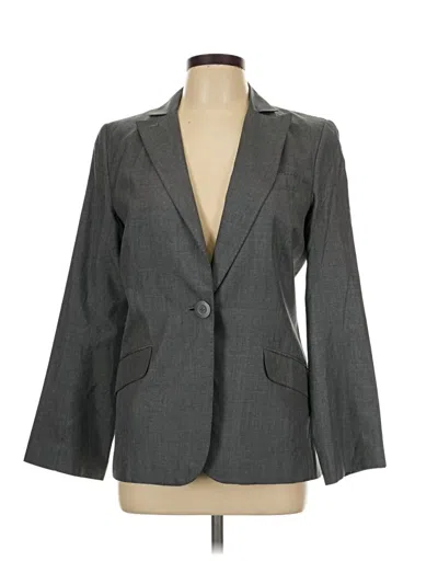 Pre-owned Max Studio Silk Blazer Jacket In Gray