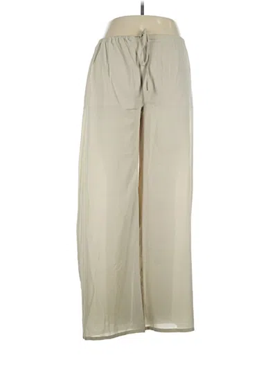 Pre-owned Max Studio Silk Pants In Ivory