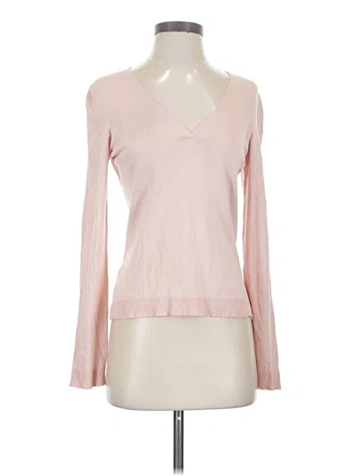 Pre-owned Max Studio Silk Pullover Sweater In Pink